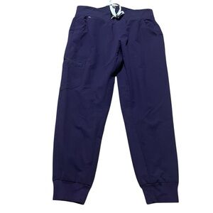 Figs Womens Zamora Joggers Scrub Pants Size Medium Cargo Medical Purple Plum